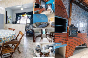 Casa azul, 2 quadras praia-wifi-churrasqueira e fogao a lenha - Aceita Caes -Caiçara-Praia Grande
